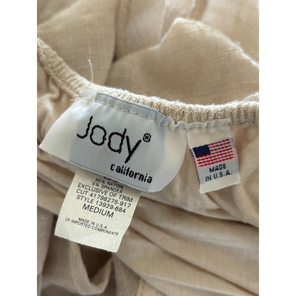 Jody California Ruffle Dress Medium Crinkle Gauze Cottage Boho Romantic Fairy - Picture 11 of 15